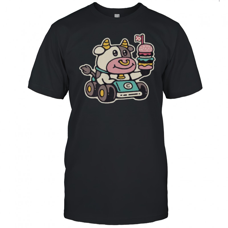 Cow Burger Racer Fast Food T-Shirt