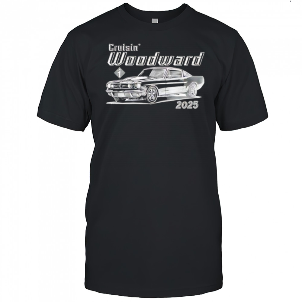 Cruisin Woodward Muscle Car Sketch 2025 shirt
