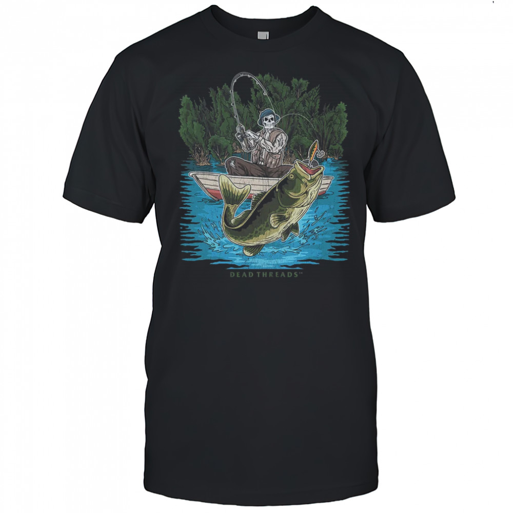 Dead Threads Skeleton Bass Fishing Graphic T Shirt