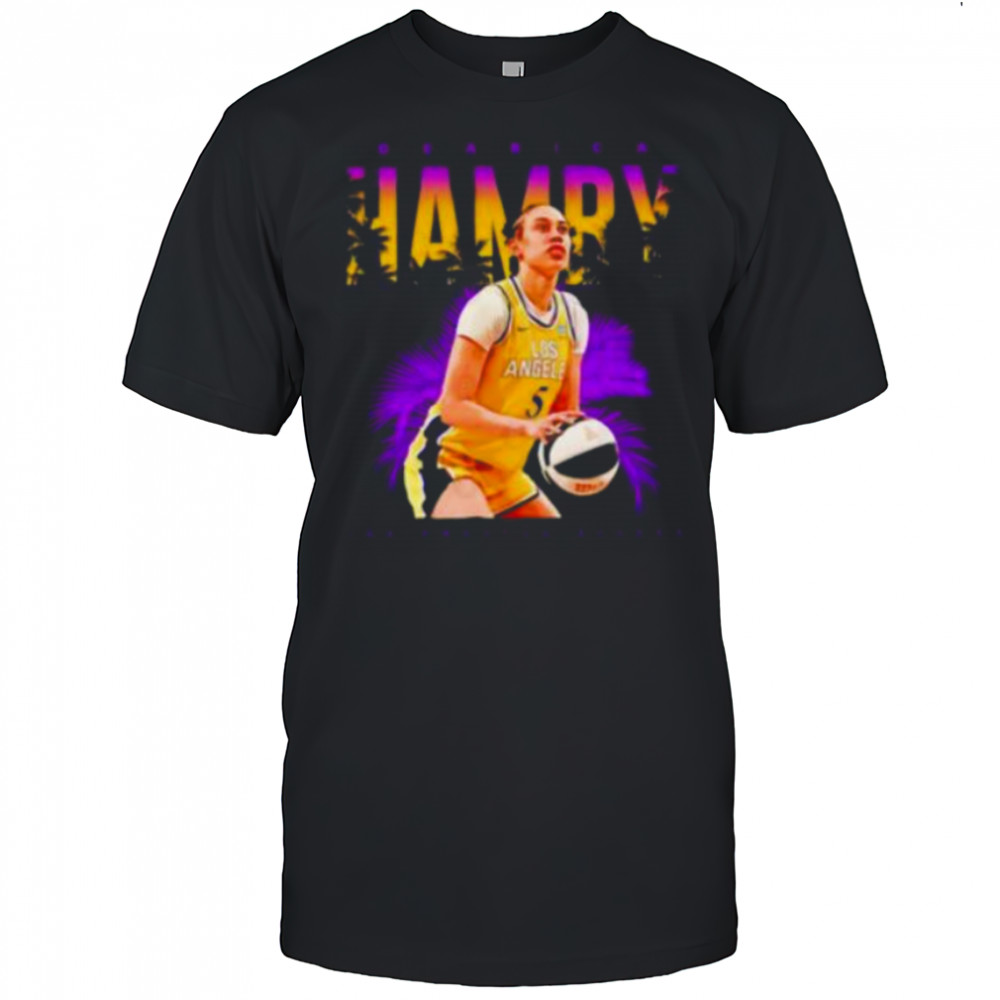 Dearica Hamby post moves Los Angeles Sparks shirt