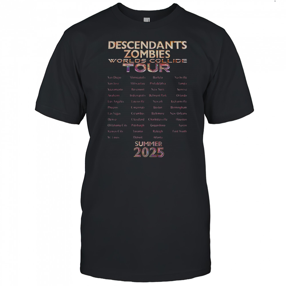 Descendants Zombies Worlds Collide Tour summer music festival 2025 shirt