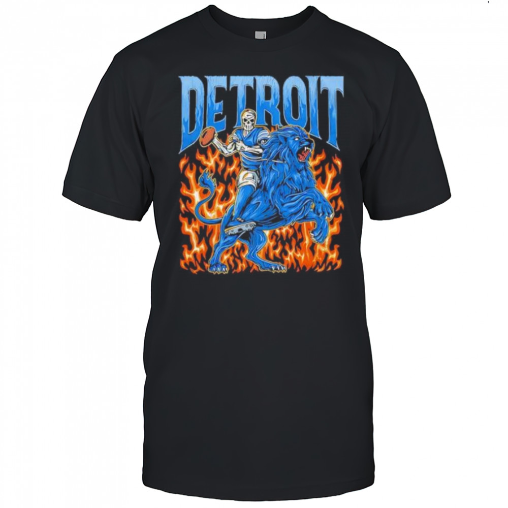 Detroit Football Lions Graphic Skeleton shirt