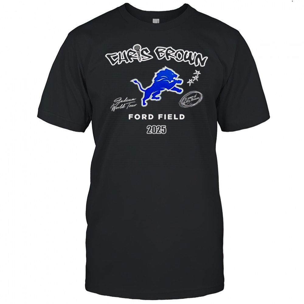 Detroit Lions x Chris Brown Breezy Bowl XX Tour shirt