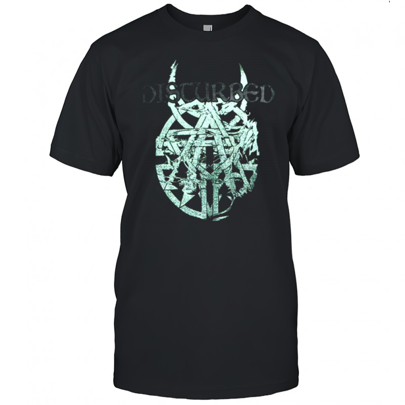 Disturbed Horned Logo Pigment Dyed T Shirt