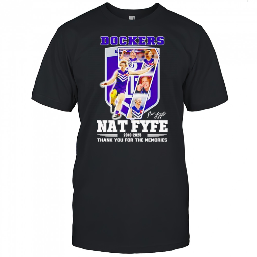 Dockers Nat Fyfe 2010 2025 thank you for the memories shirt