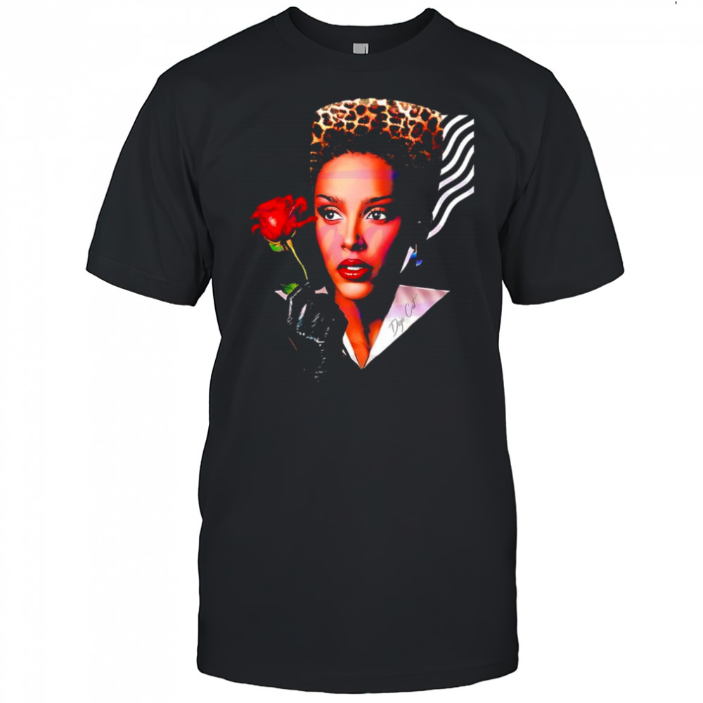 Doja with rose vintage glamour fashion illustration shirt