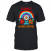 Elderly White Hippie Rainbow flower shirt