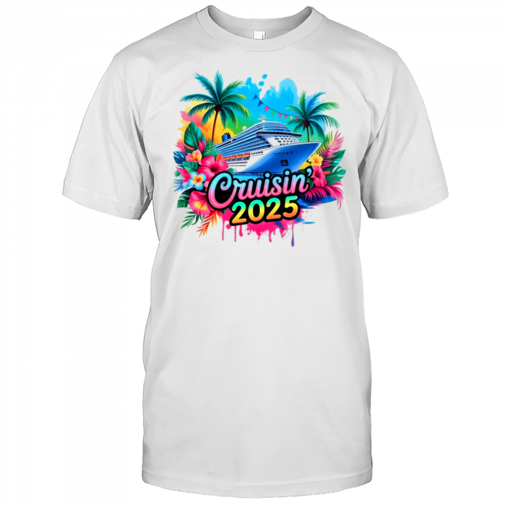 Family Cruisin 2025 Cruise Ship Cruising Vacation Watercolor shirt