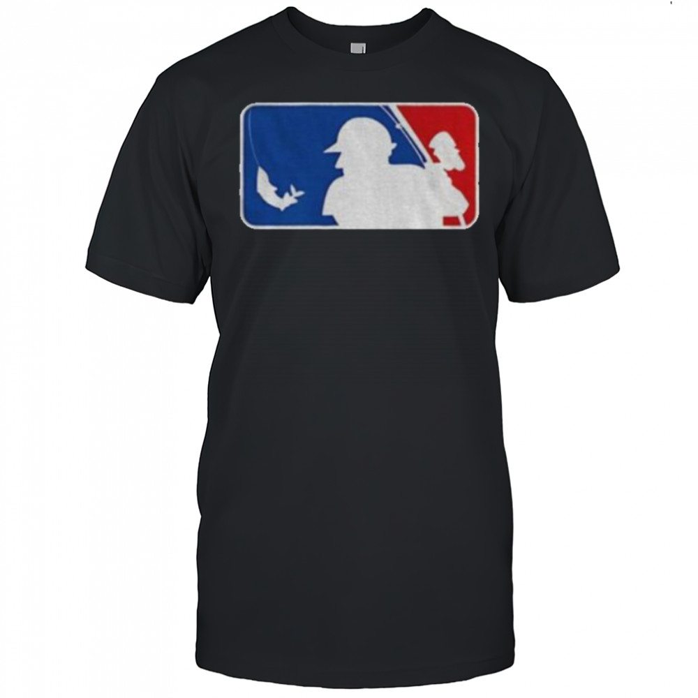 Fishing Baseball MLB logo parody shirt