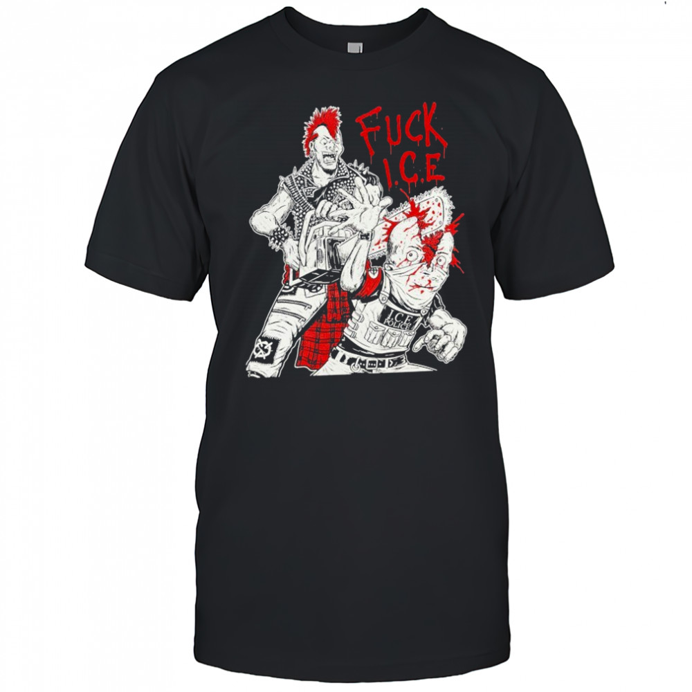 Fuck Ice Ice Police Rock Punk T-shirt