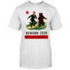 Gavin Newsom Bear surfing California flag Bear 2028 political shirt