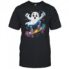 Ghost On Skateboard Funny Halloween Costume Skateboarding shirt