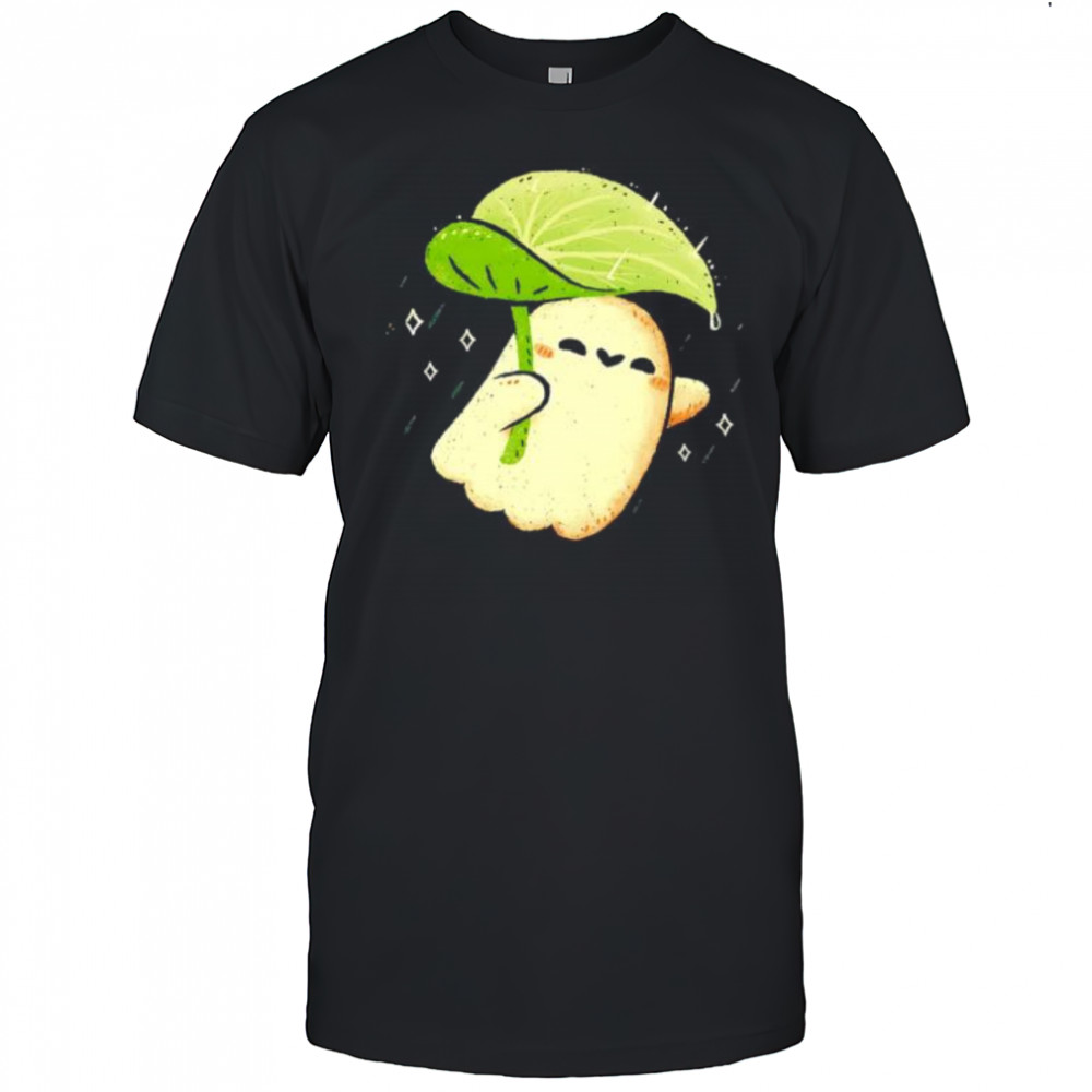 Ghost With Leaf Umbrella cute shirt