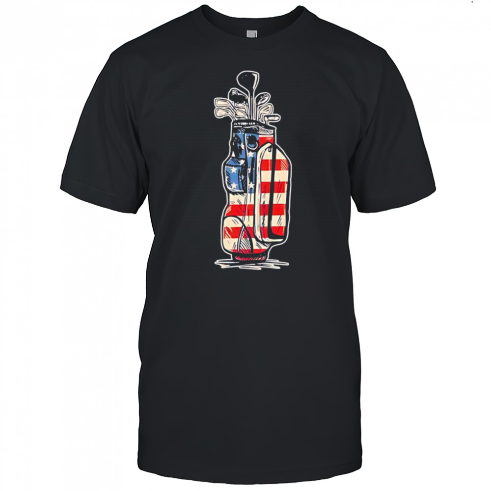 Golf bag USA flag shirt