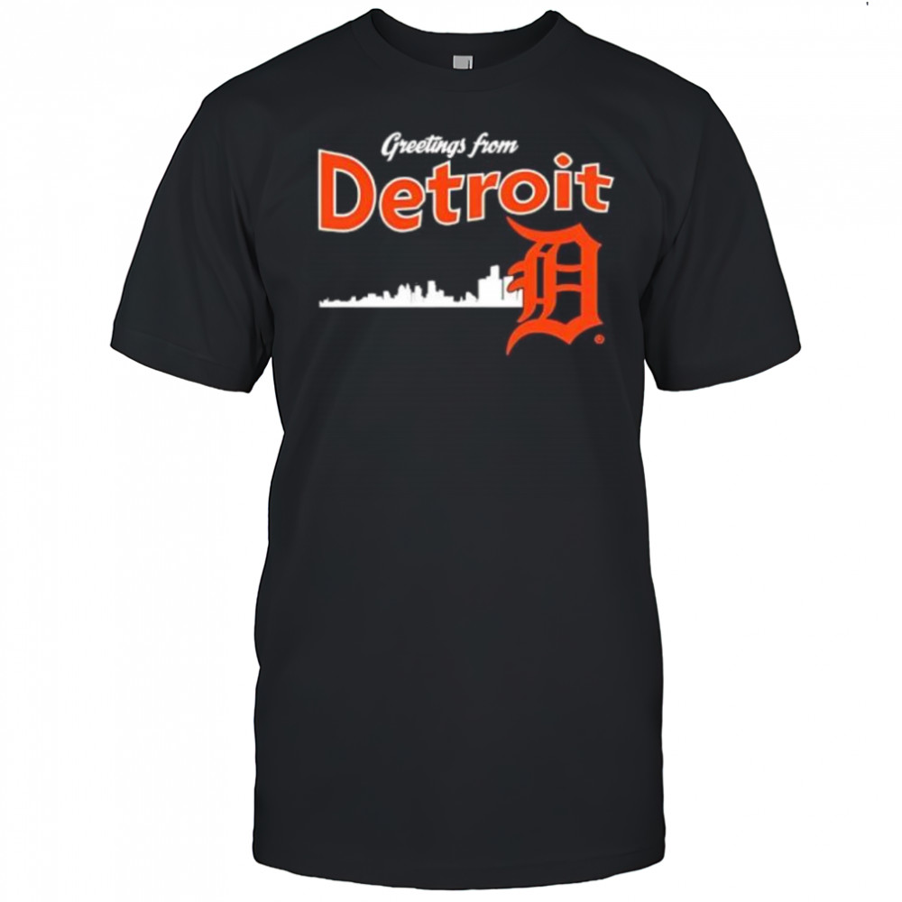 Greetings from Detroit Tigers Skyline shirt