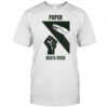 Hands paper beats rock shirt