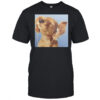 Headphones blue dog shirt