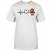 Heart of the basketball shirt