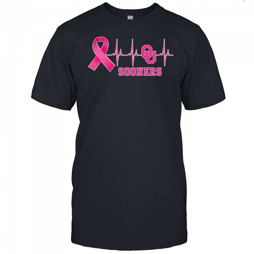Heartbeat Oklahoma Sooners Breast Cancer Awareness shirt