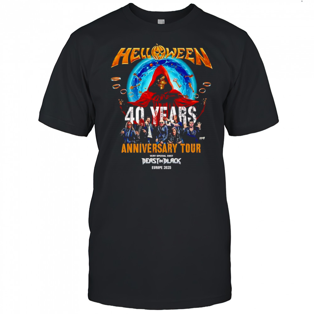 Helloween 40 years anniversary tour very special guest Beast in Black Europe 2025 shirt