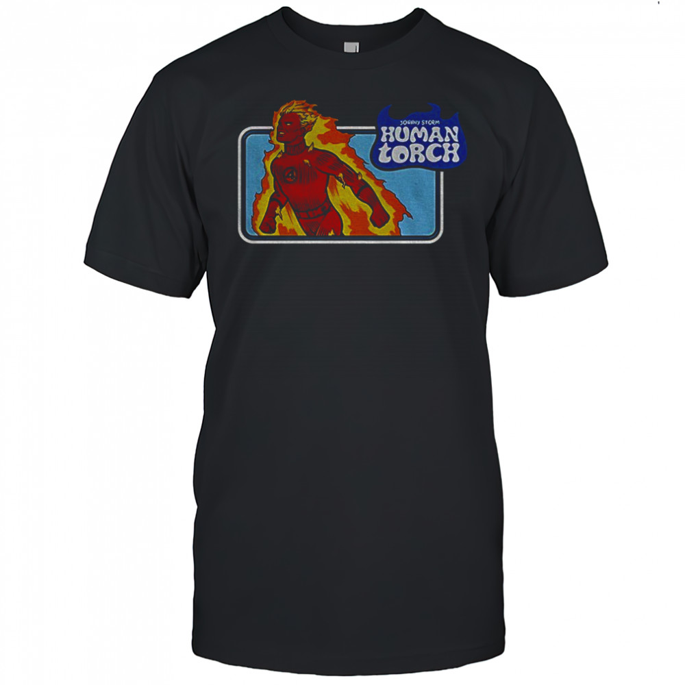 Human Torch Johnny Storm cartoon Fantastic Four Marvel Comics shirt