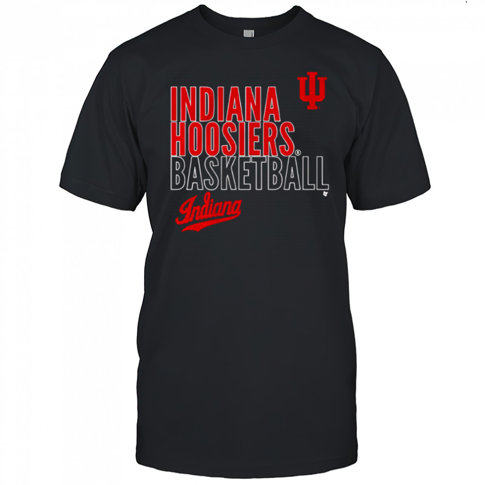 Indiana Hoosiers Basketball Text Logo Overlay shirt