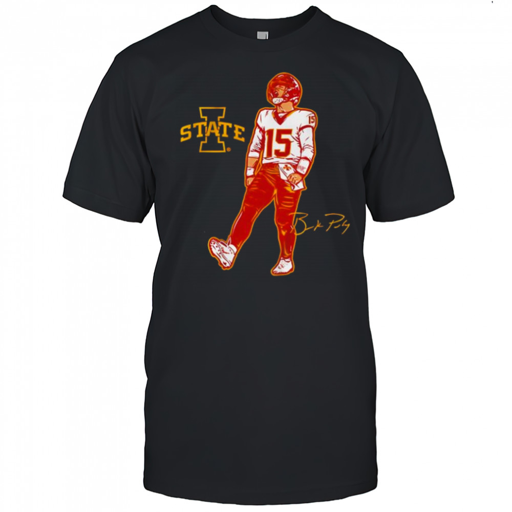 Iowa State fooball Brock Purdy superstar pose signature shirt