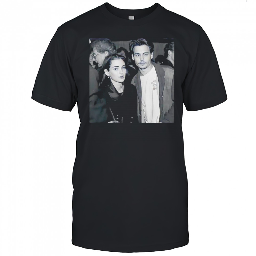 Johnny Depp and Winona Ryder youth photos shirt