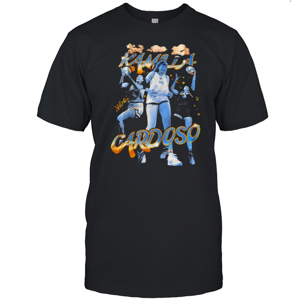 Kamilla Cardoso graphic signature shirt