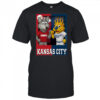 Kansas City Chiefs and Kansas City Royals mascot play card shirt