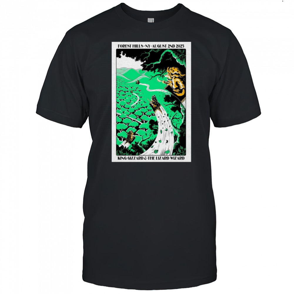 King Gizzard Live Forest Hills Stadium in Queens August 2 2025 Poster T-Shirt