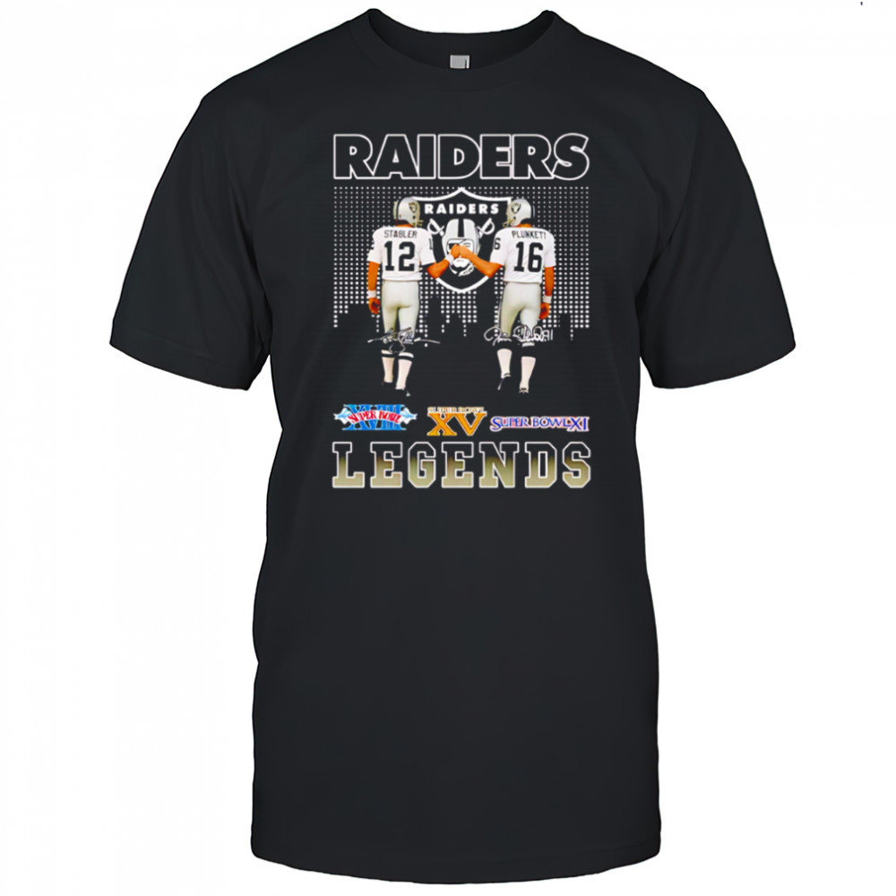 Las Vegas Raiders Stabler Plunkett Football Legends 2025 shirt