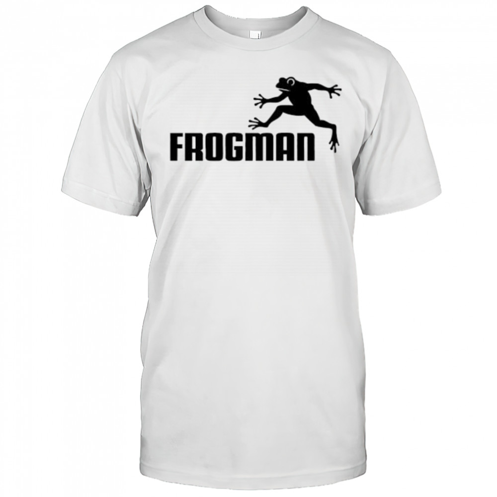 Leaping Frogman black white shirt