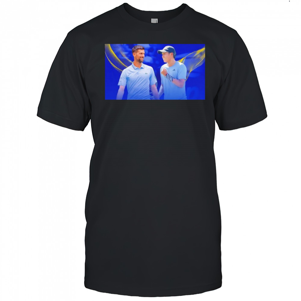 Learner Tien vs Novak Djokovic 2025 US Open Tennis shirt