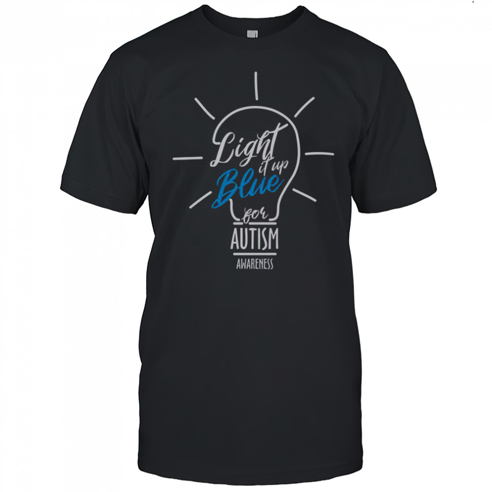 Light It Up Blue Autism Awareness Lightbulb T-Shirt