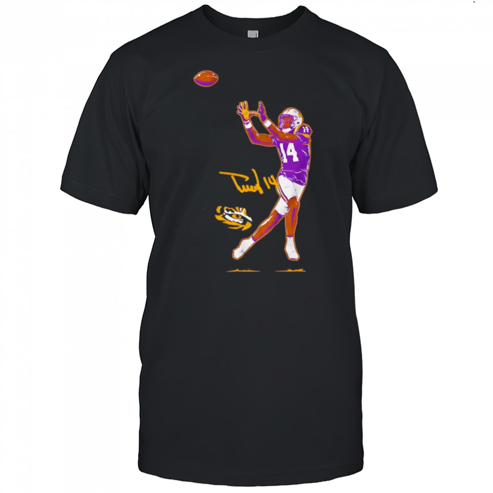 LSU Tigers football Trey’Dez Green superstar pose signature graphic shirt