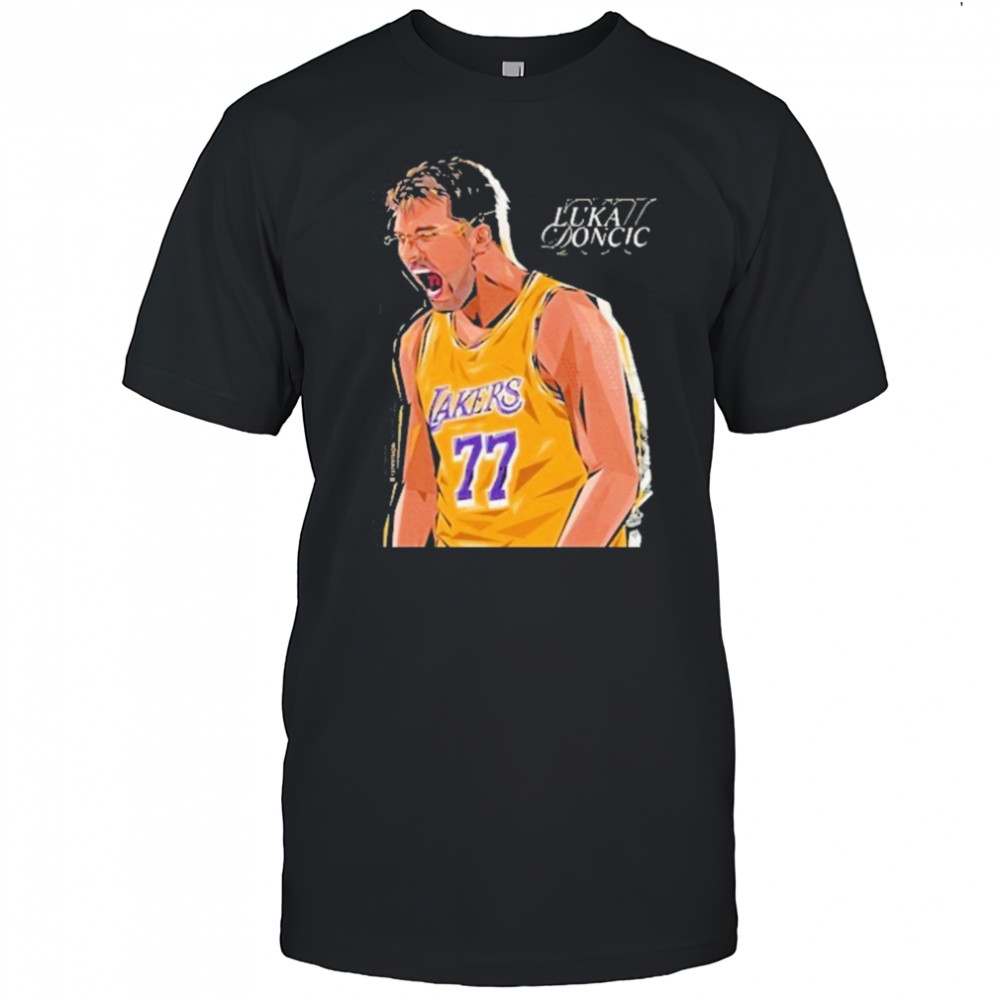 Luka Doncic Wearing New Lakers Luka T-Shirt
