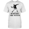 Man throw sandwiches Subvert The System DC sandwich shirt