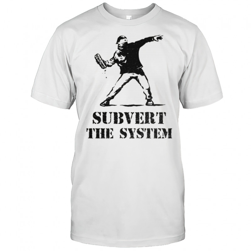 Man throw sandwiches Subvert The System DC sandwich shirt