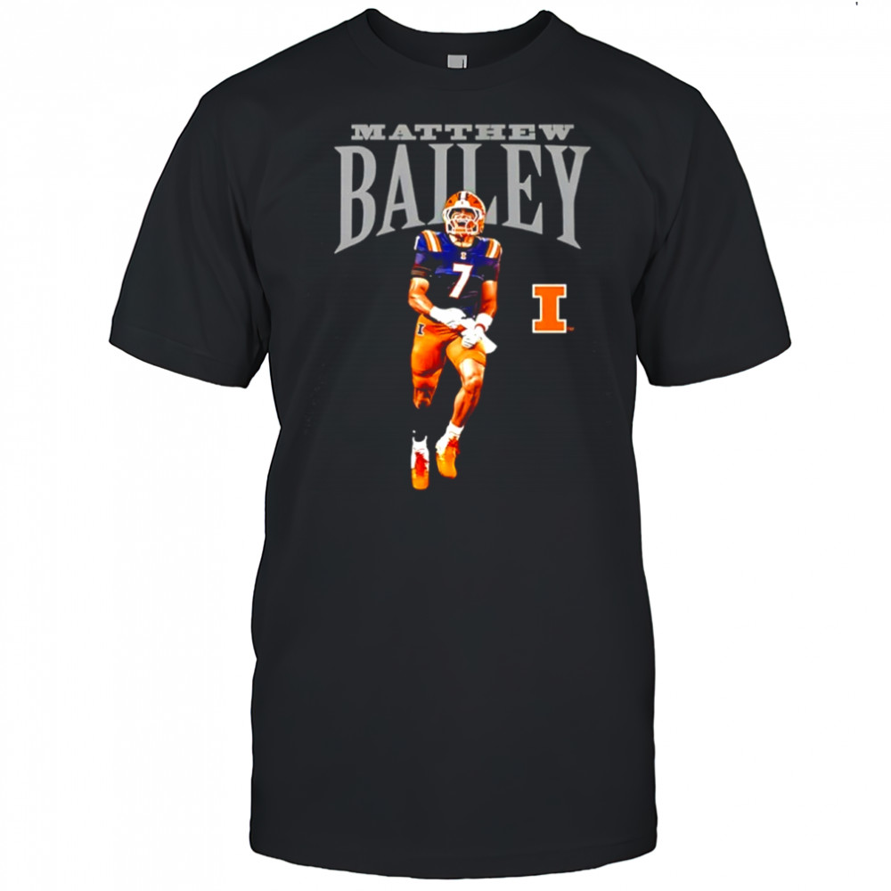 Matthew Bailey Illinois Fighting Illini Cartoon T Shirts