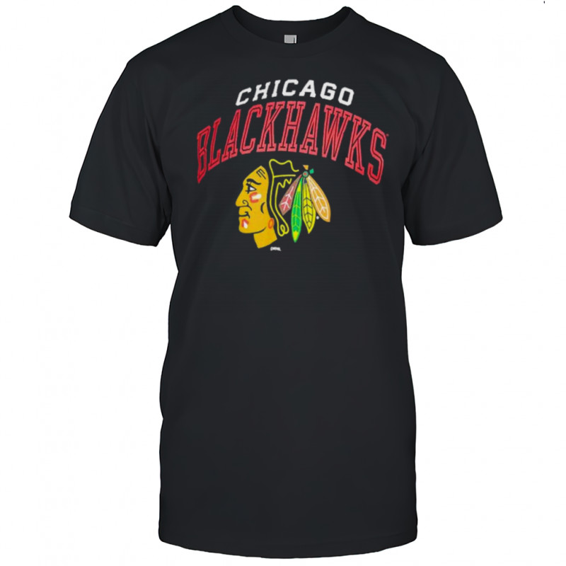 Men’s Champion Black Chicago Blackhawks Primary Logo T Shirt