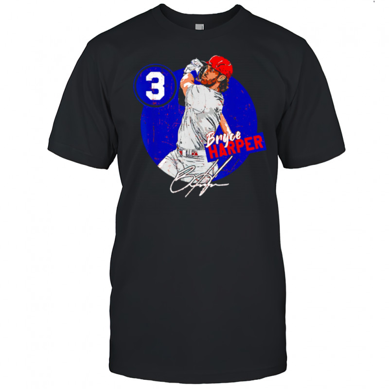 MLB Major League Baseball Bryce Harper #3 signature shirt