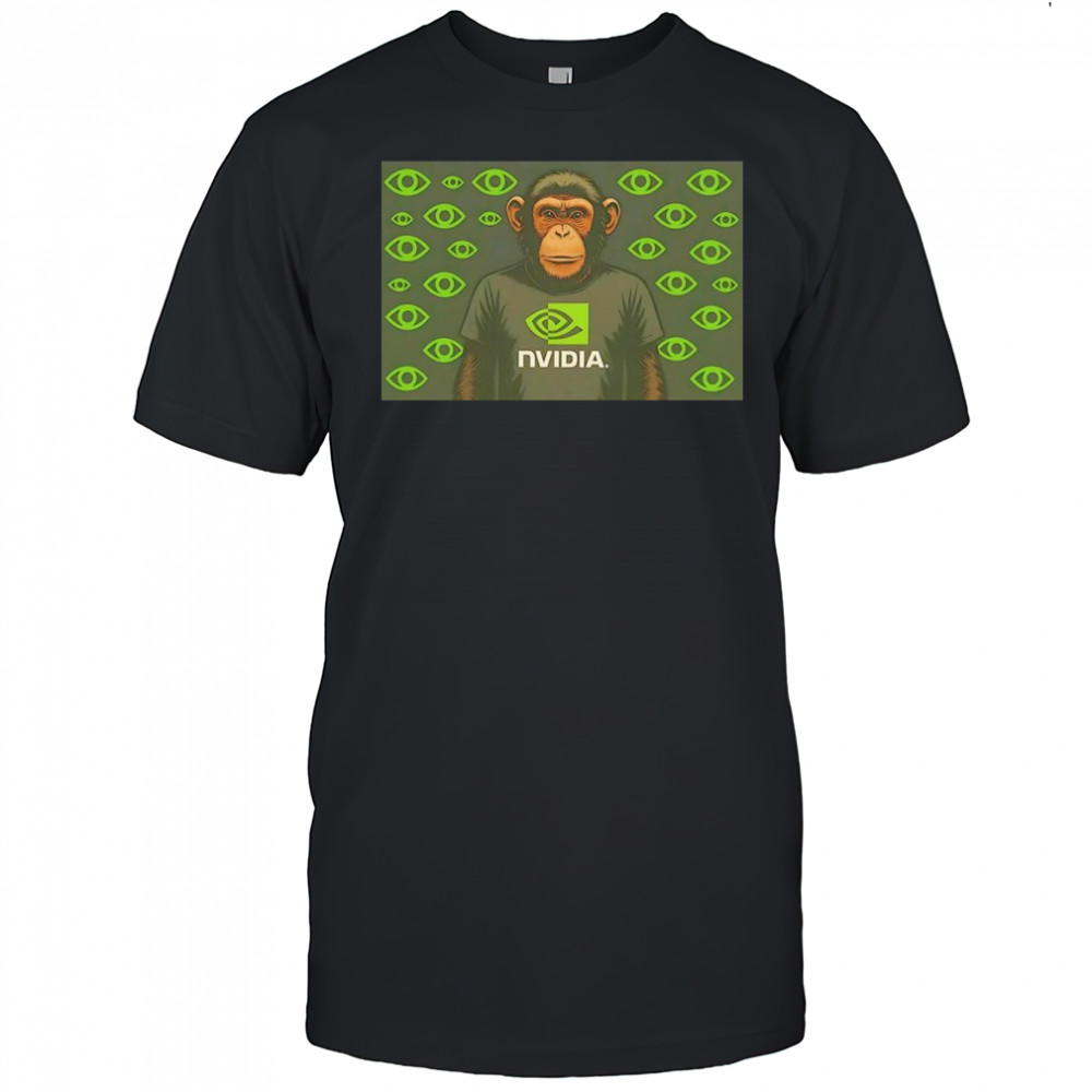 Monkey NVIDIA graphics processor shirt
