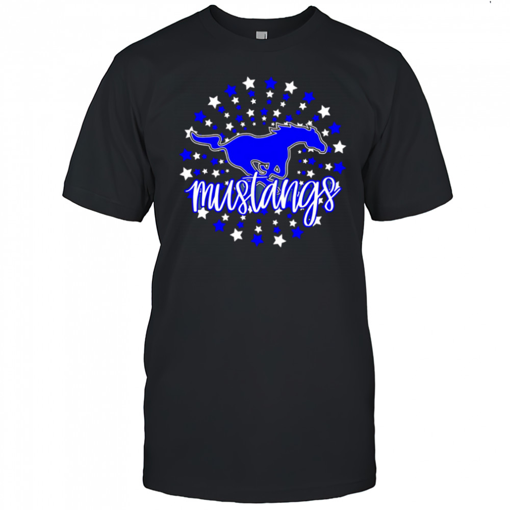 Mustangs School Spirit Stars Mustang Pride Football Mom shirt