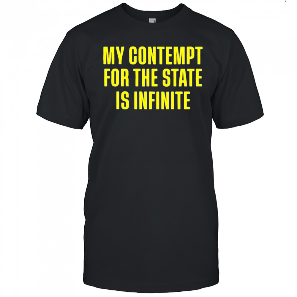 My contempt for the state in infinite shirt