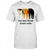 My last three brain cells cats shirt