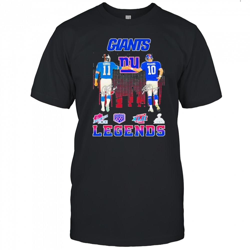 New York Giants Simms Manning Football Legends 2025 signature shirt
