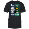 New York Jets and New York Yankees mascot play card shirt