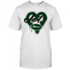 New York Jets Natural Spray Heart Boxy paint shirt