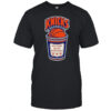 New York Knicks Mitchell & Ness Black Hardwood Classics Coffee Cup Vintage Logo T Shirt